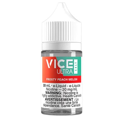 Alberta *EXCISED* Nicotine Liquid Vice Ultra Salt 30ml Frosty Peach Melon