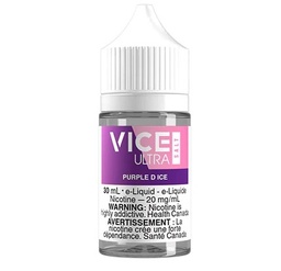 [jsvi2008-ab] Alberta *EXCISED* Nicotine Liquid Vice Ultra Salt 30ml Purple D Ice