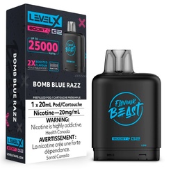 [fvb1503b-ab] Alberta *EXCISED* Nicotine Pod Flavour Beast Level X Boost G2 Bomb Blue Razz Box of 6