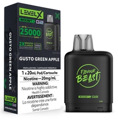 [fvb1506b-ab] Alberta *EXCISED* Nicotine Pod Flavour Beast Level X Boost G2 Gusto Green Apple Box of 6