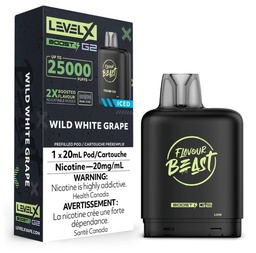 [fvb1514b-ab] Alberta *EXCISED* Nicotine Pod Flavour Beast Level X Boost G2 Wild White Grape Iced Box of 6