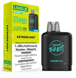 [fvb1504b-on] Ontario *EXCISED* Nicotine Pod Flavour Beast Level X Boost G2 Extreme Mint Iced Box of 6
