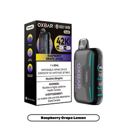 [oxb1411b-mb] Manitoba *EXCISED* Disposable Vape Oxbar G42K Raspberry Grape Lemon Box of 4