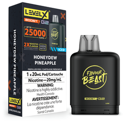 [fvb1542b-mb] Manitoba *EXCISED* Nicotine Pod Flavour Beast Level X Boost G2 Honeydew Pineapple Box of 6