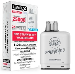 [fvb2125b-mb] Manitoba *EXCISED* Nicotine Pod Flavour Beast Level X Unleashed Boost G2 Epic Strawberry Watermelon Box of 6