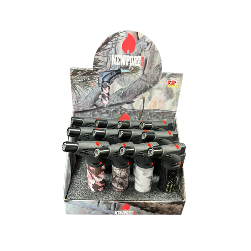 Torch Lighter Newport Zero Micro Torch Army Design Box of 12