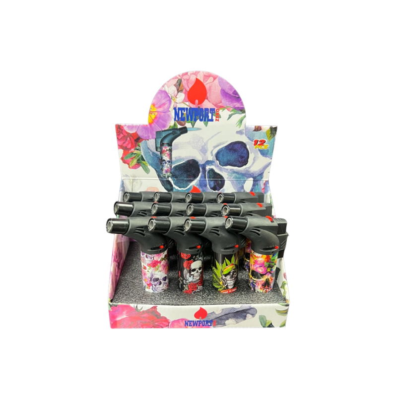 Torch Lighter Newport Zero Micro Torch Skull Design Box of 12