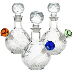 [gfa126] Glass Bong  Vintage Decanter Style 7.5" Assorted colors