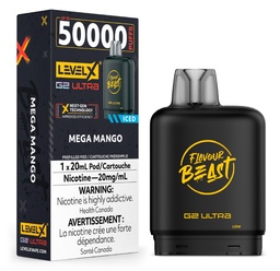 [fvb2207b-mb] Manitoba *EXCISED* Nicotine Pod Flavour Beast G2 Ultra Mega Mango Box of 6