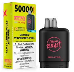 [fvb2210b-mb] Manitoba *EXCISED* Nicotine Pod Flavour Beast G2 Ultra Smashin' Strawberry Jewel Box of 6