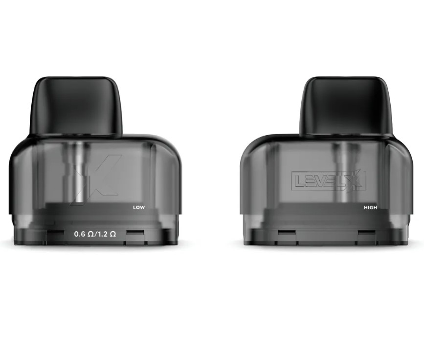 Nicotine Device Level X Refillable Dual Coil Pod 5.5ml 2 Pack Box of 6