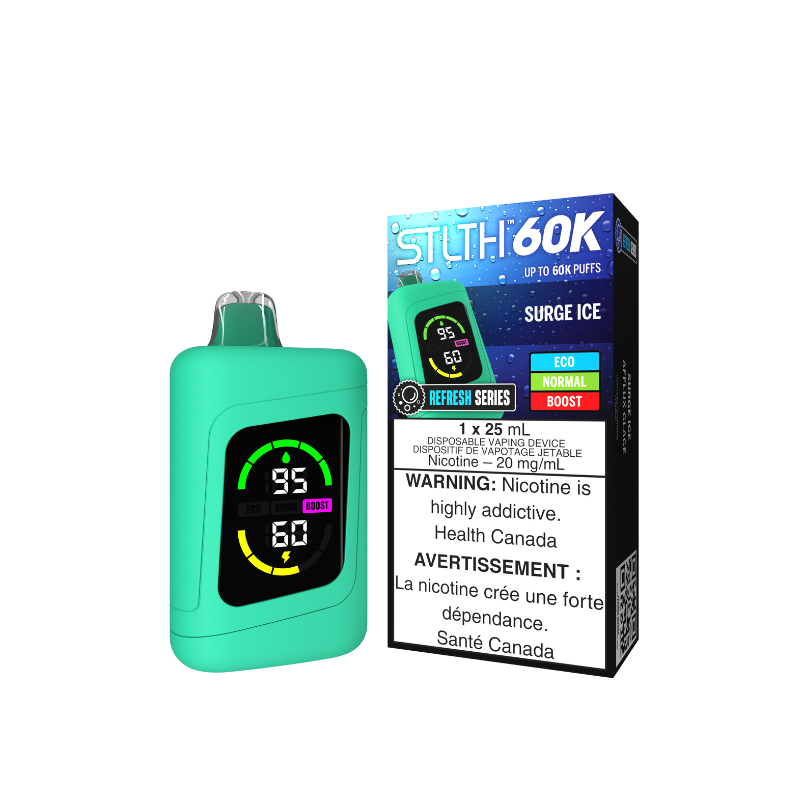 Manitoba *EXCISED* Disposable Vape STLTH 60K Surge Ice  Box of 4