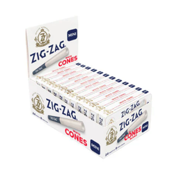 [zz113b] Rolling Cones Zig Zag Pre-Rolled White Mini Box of 24