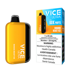 [vic2001b-mb] Manitoba *EXCISED* Disposable Vape Vice Ultra 60K Banana Beast Ice Box of 4