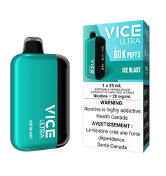 [vic2008b-mb] Manitoba *EXCISED* Disposable Vape Vice Ultra 60K Ice Blast Box of 4