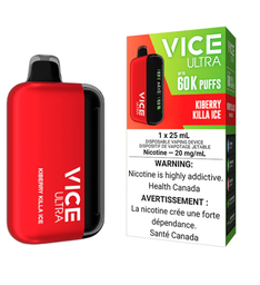 [vic2010b-mb] Manitoba *EXCISED* Disposable Vape Vice Ultra 60K Kiberry Killa Ice Box of 4