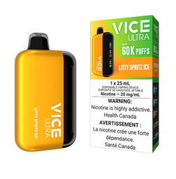 [vic2011b-mb] Manitoba *EXCISED* Disposable Vape Vice Ultra 60K Litty Spritz Ice Box of 4
