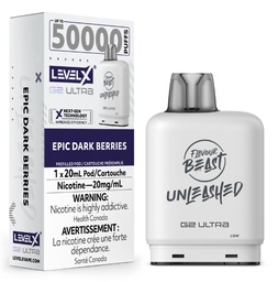 [fvb2304b-mb] Manitoba *EXCISED* Nicotine Pod Flavour Beast Level X Unleashed G2 Ultra Epic Dark Berries Box of 6