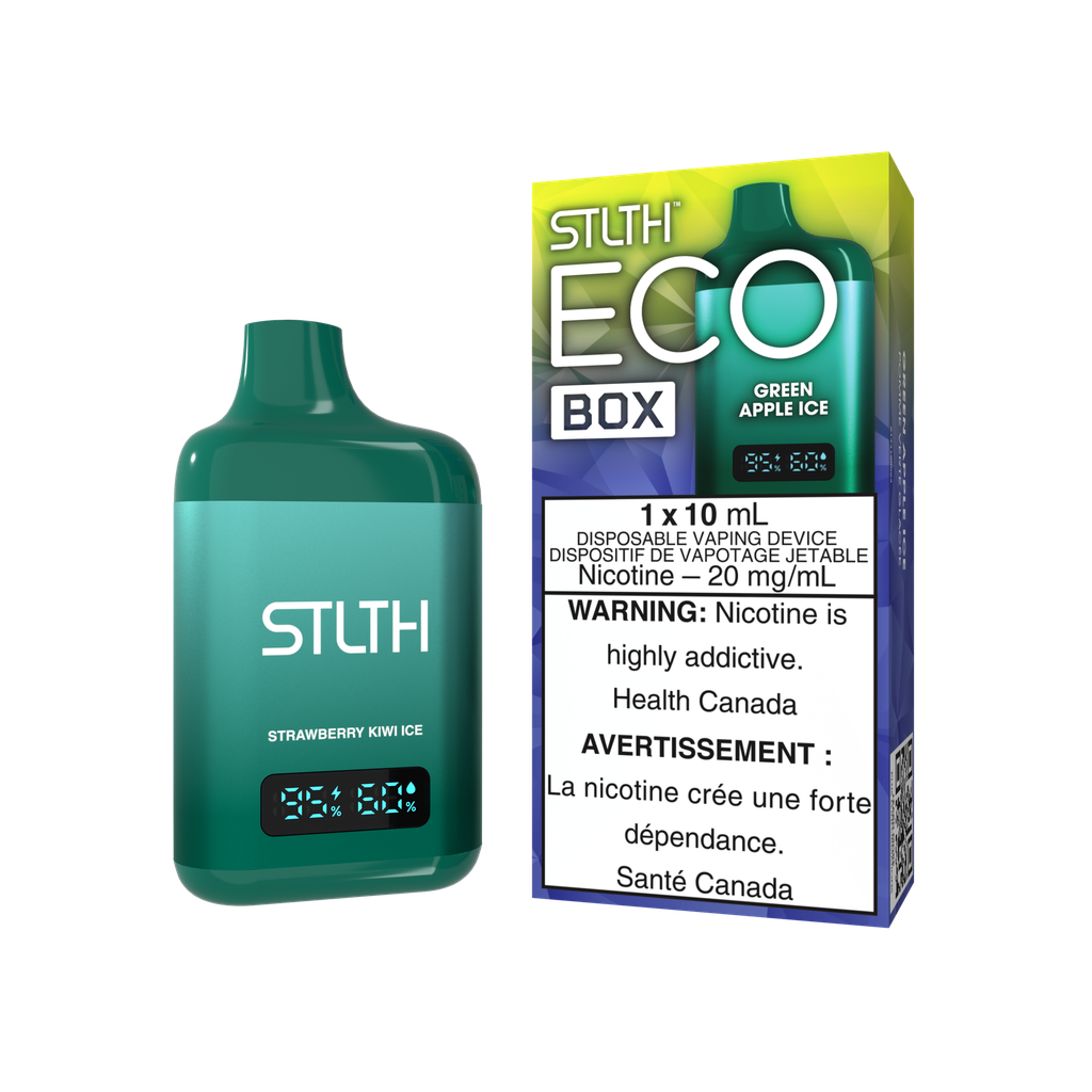 Manitoba *EXCISED* Disposable Vape STLTH Eco Box Green Apple Ice Box of 5
