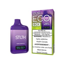 [sth3608b-ab] Alberta *EXCISED* Disposable Vape STLTH Eco Box Purple Grape Ice Box of 5