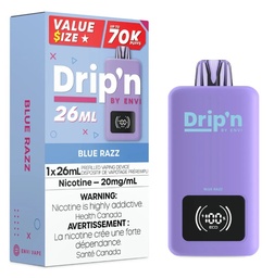 [dpv1601b-mb] Manitoba *EXCISED* Disposable Vape Drip'n Envi 70K Blue Razz Box of 5