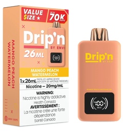 [dpv1604b-mb] Manitoba *EXCISED* Disposable Vape Drip'n Envi 70K Mango Peach Watermelon Box of 5