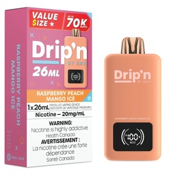 [dpv1606b-ab] Alberta *EXCISED* Disposable Vape Drip'n Envi 70K Raspberry Peach Mango Ice Box of 5