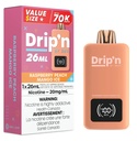 Ontario *EXCISED* Disposable Vape Drip'n Envi 70K Raspberry Peach Mango Ice Box of 5