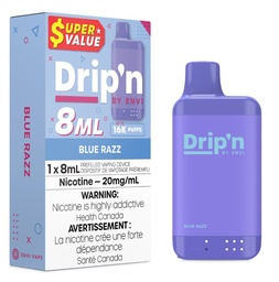 [dpv1701b-mb] Manitoba *EXCISED* Disposable Vape Drip'n Envi 8ML Blue Razz Box of 5