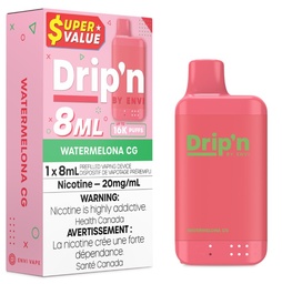 [dpv1710b-ab] Alberta *EXCISED* Disposable Vape Drip'n Envi 8ML Watermelona CG Box of 5