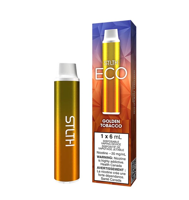 Manitoba *EXCISED* Disposable Vape STLTH ECO Golden Tobacco Box of 6