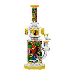 [acm255] Glass Bong Cheech Glass Lets Gamble Design 13"