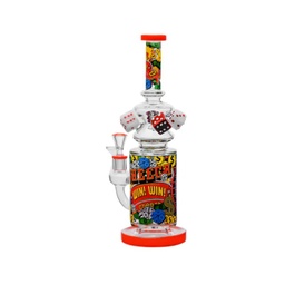 [acm256] Glass Bong Cheech Glass Feeling Lucky 13"