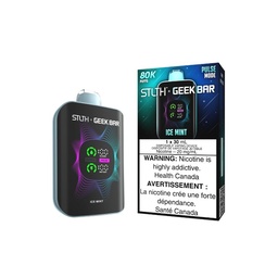 [sth3708b-ab] Alberta *EXCISED* Disposable Vape STLTH X Geek Bar 80K Pulse Ice Mint Box of 4