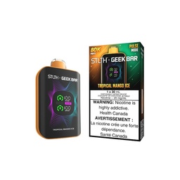 [sth3719b-ab] Alberta *EXCISED* Disposable Vape STLTH X Geek Bar 80K Pulse Tropical Mango Ice Box of 4