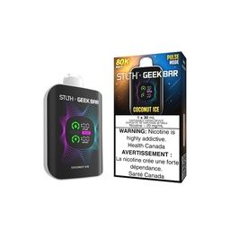 [sth3706b-on] Ontario *EXCISED* Disposable Vape STLTH X Geek Bar 80K Pulse Coconut Ice Box of 4