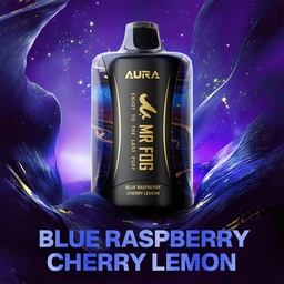 Manitoba *EXCISED* Disposable Vape Mr Fog AURA 60K Blue Raspberry Cherry Lemon Box of 5