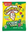 Snacks Warheads Extreme Sour Hard Candy Bag 28g Box of 12