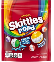 [es1060b] Snacks Skittles Original Pop’d - Freeze Dried Candy 155g Box of 8