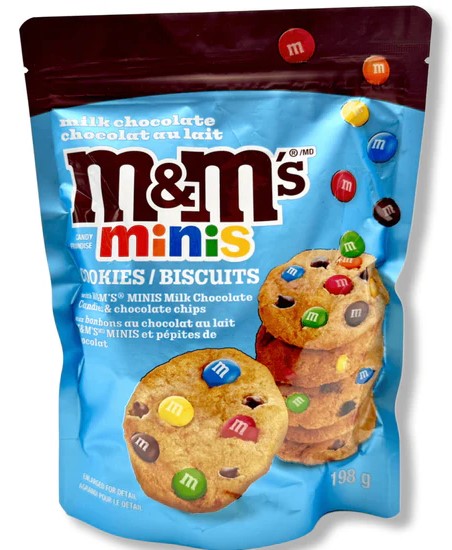 Snacks M&M Minis Cookies 198g Box of 12