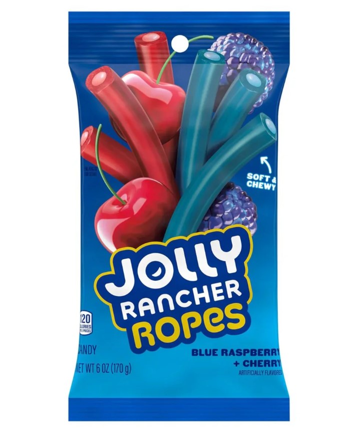Snacks Jolly Rancher Ropes Blue Raspberry + Cherry Box of 12
