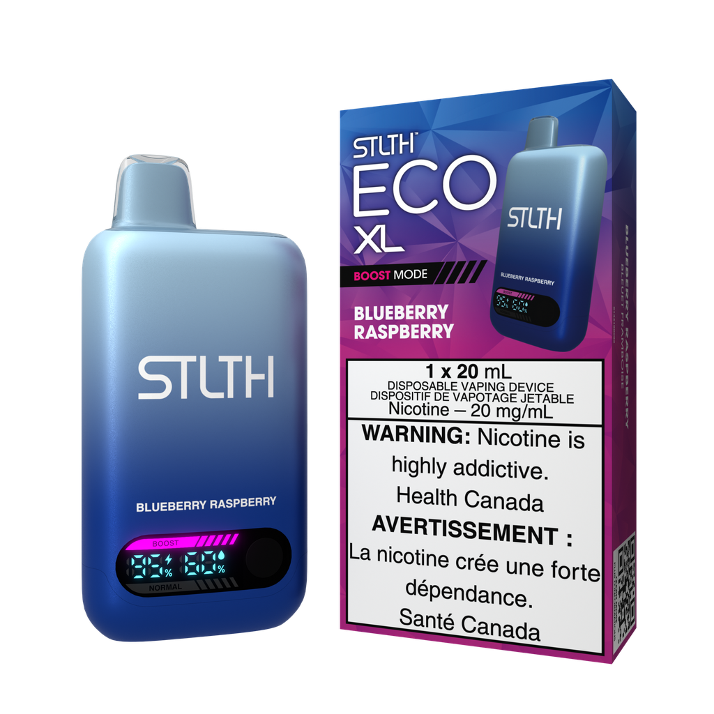 Federal *EXCISED* Disposable Vape STLTH Eco XL Blueberry Raspberry Box of 5