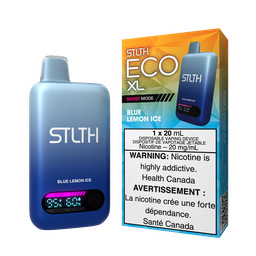 [sth3801b-mb] Manitoba *EXCISED* Disposable Vape STLTH Eco XL Blue Lemon Ice Box of 5