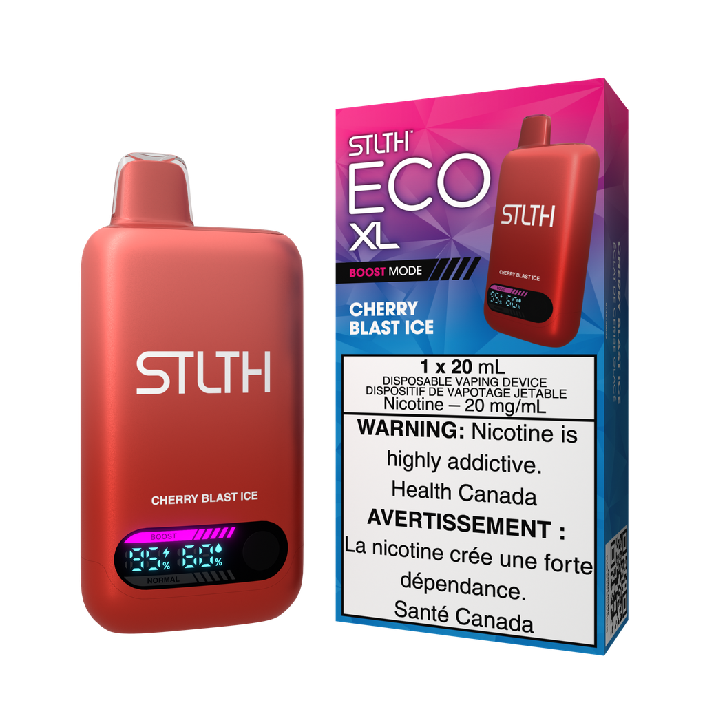 Manitoba *EXCISED* Disposable Vape STLTH Eco XL Cherry Blast Ice Box of 5