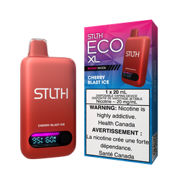 [sth3803b-mb] Manitoba *EXCISED* Disposable Vape STLTH Eco XL Cherry Blast Ice Box of 5