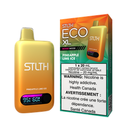 [sth3806b-mb] Manitoba *EXCISED* Disposable Vape STLTH Eco XL Pineapple Lime Ice Box of 5