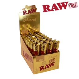 [h857b] Rolling Cones Raw Ethereal  Pre-Rolled King Size Box of 32