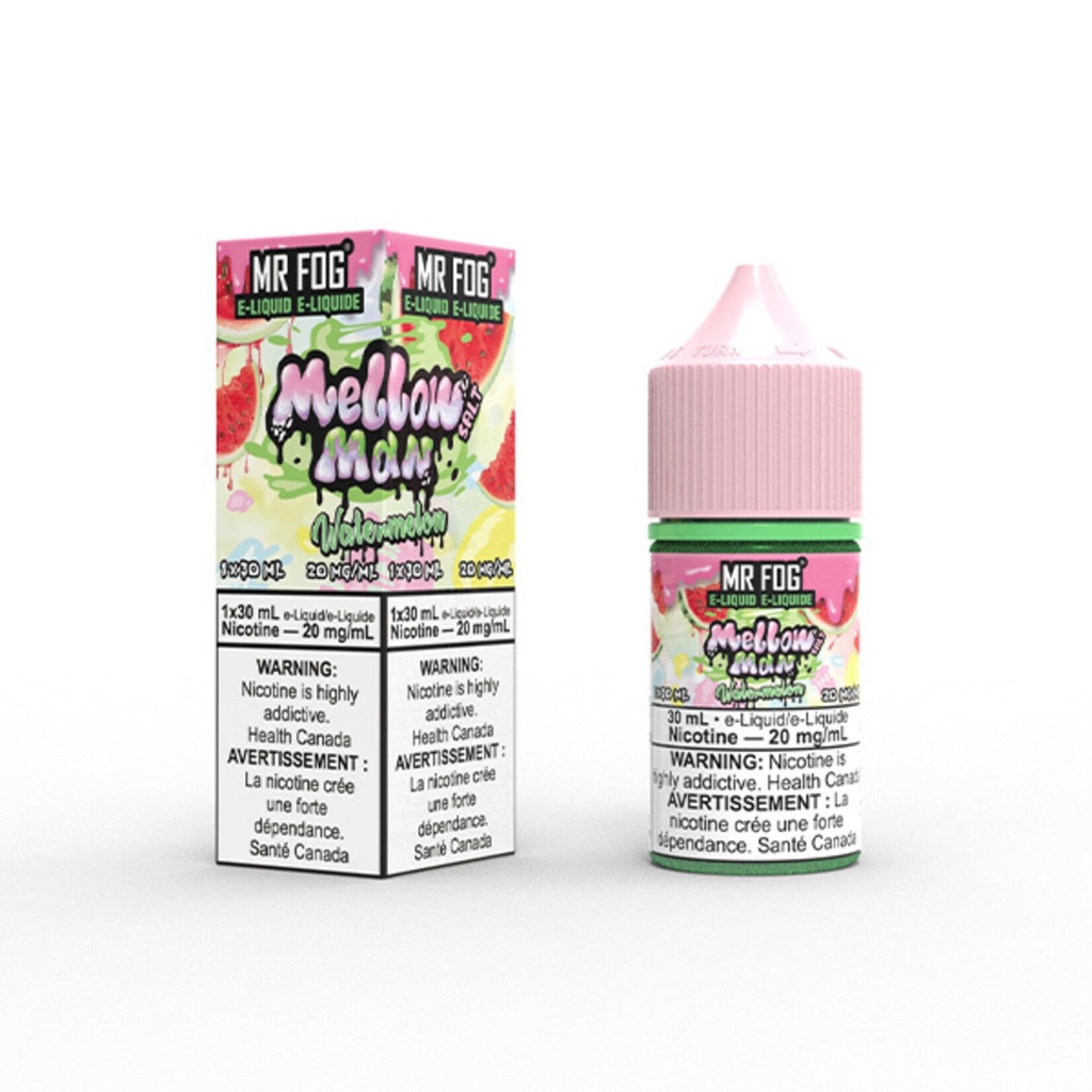 Alberta *EXCISED* Nicotine Liquid Mr Fog Mellow Man Salt 30ml Watermelon