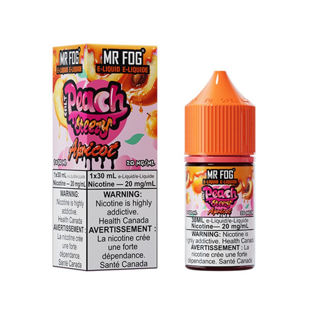 Alberta *EXCISED* Nicotine Liquid Mr Fog Peach Steezy Salt 30ml Apricot