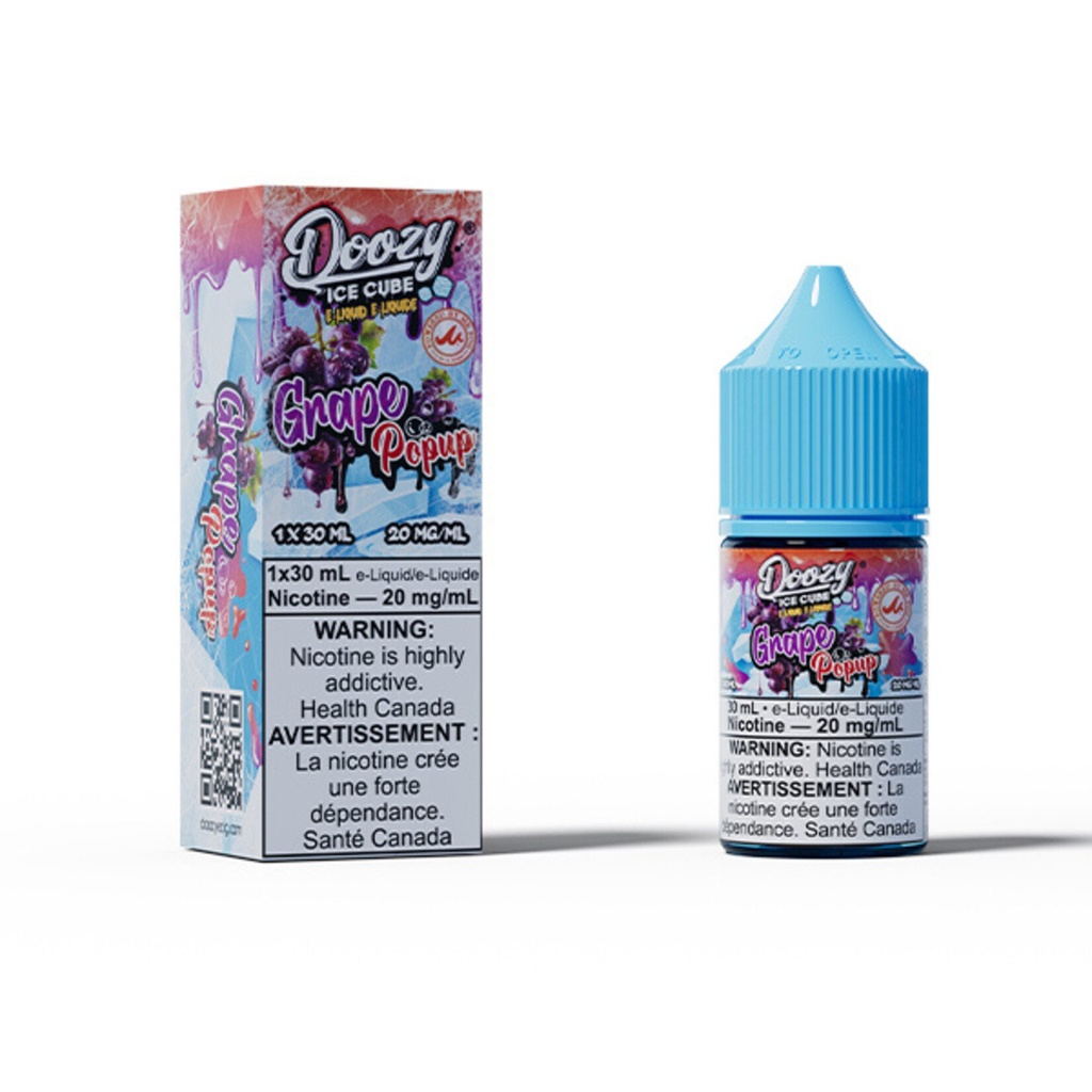 Ontario *EXCISED* Nicotine Liquid Doozy Ice Cube Salt 30ml Grape Popup